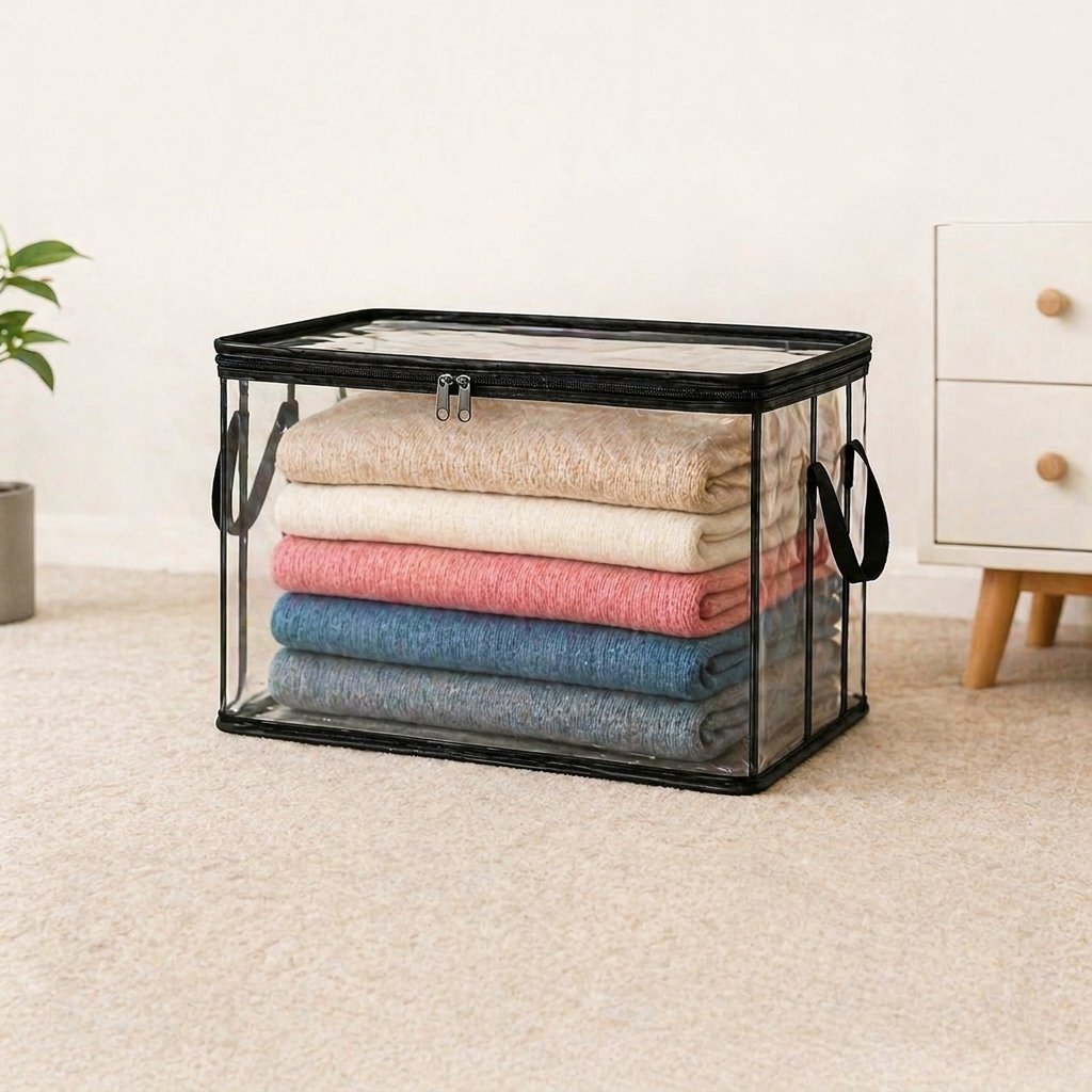 🎁 Holiday discounts Sale 50% OFF📦Large Heavy-Duty Thick Plastic Clear Storage Bag for Clothes, Moving & Storage