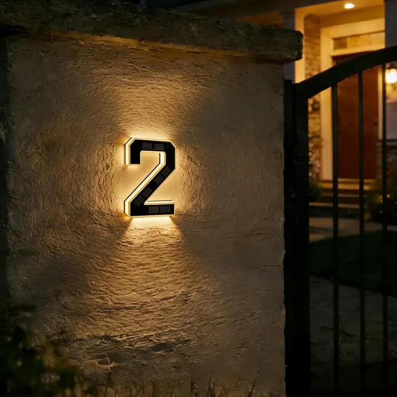🔥Last Day 75% OFF🔥Solar Lighted House Numbers LED Numbers, Waterproof for Outside