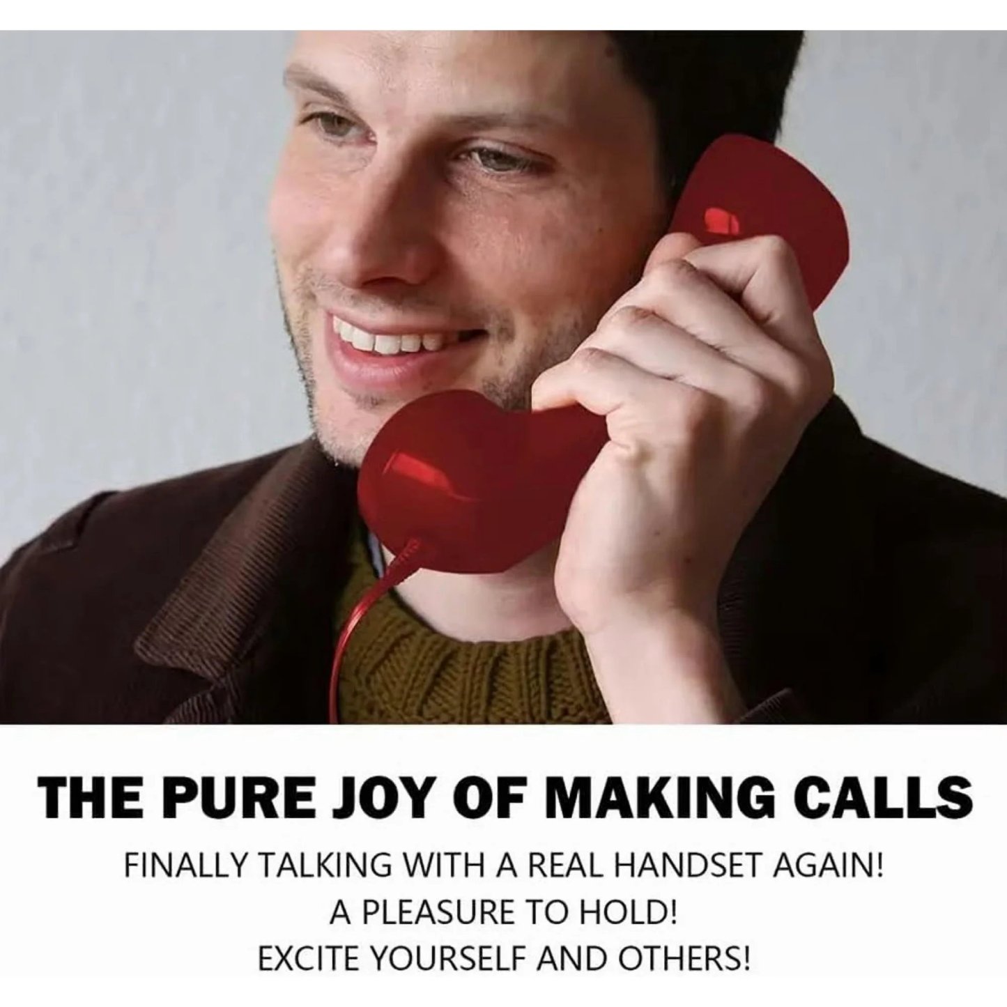 📞 Retro Phone Handset with Type-C Cable