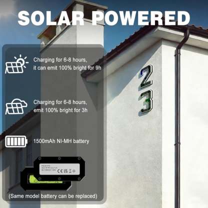 🔥Last Day 75% OFF🔥Solar Lighted House Numbers LED Numbers, Waterproof for Outside