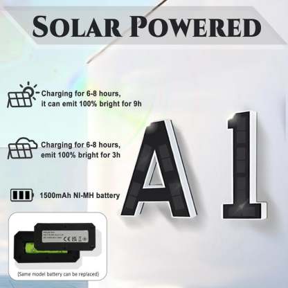 🔥Last Day 75% OFF🔥Solar Lighted House Numbers LED Numbers, Waterproof for Outside