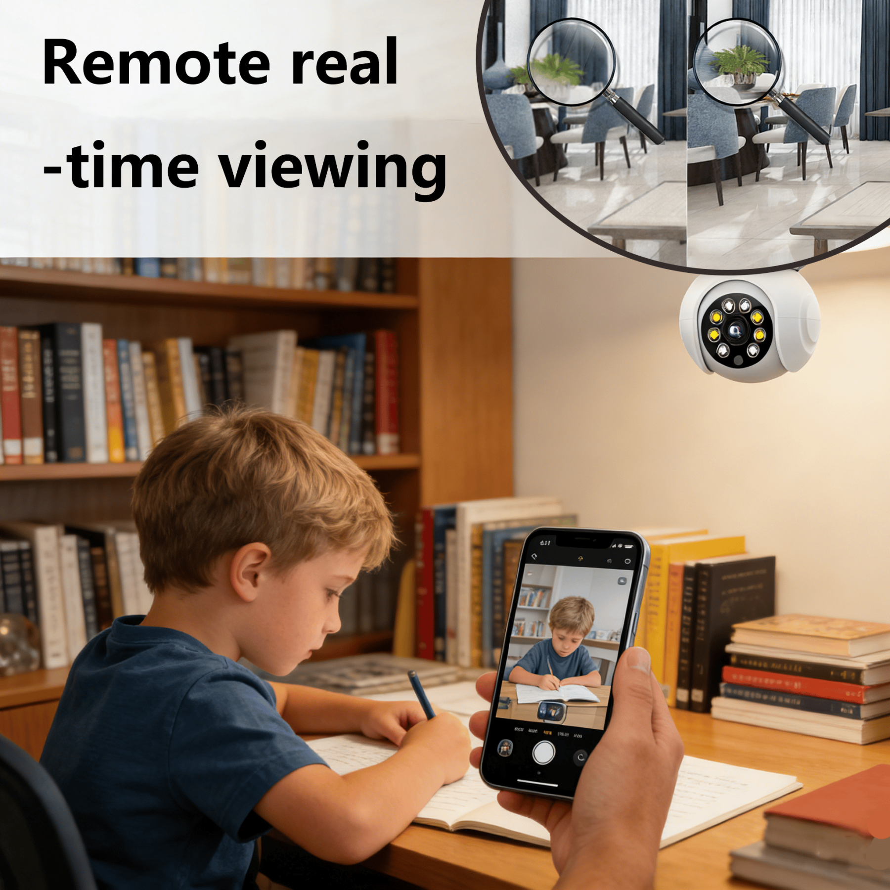 Smart Indoor Light Bulb-Style Surveillance Monitor✨