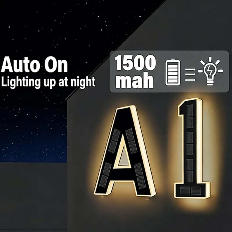 🔥Last Day 75% OFF🔥Solar Lighted House Numbers LED Numbers, Waterproof for Outside