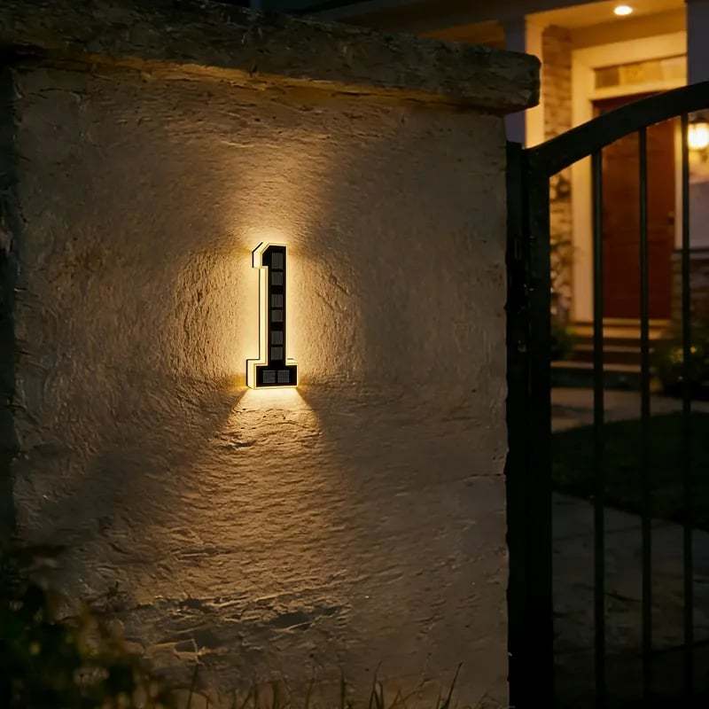 🔥Last Day 75% OFF🔥Solar Lighted House Numbers LED Numbers, Waterproof for Outside