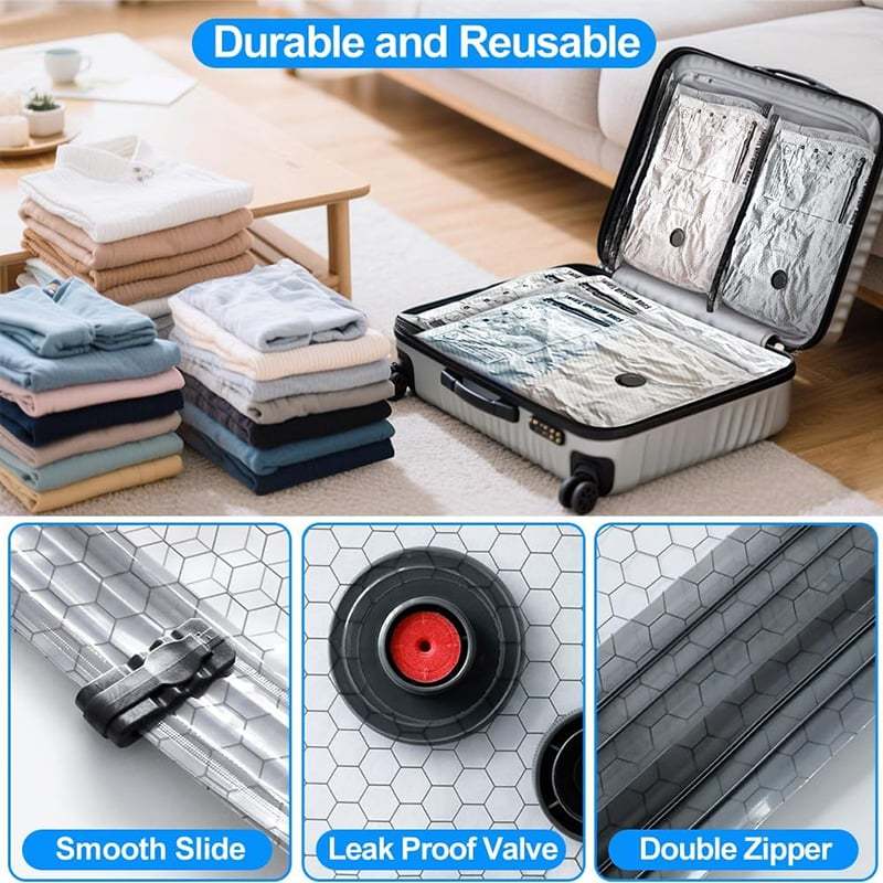 🔥 LAST DAY 49% OFF-Cordless Travel Vacuum Storage Compression Bag Set