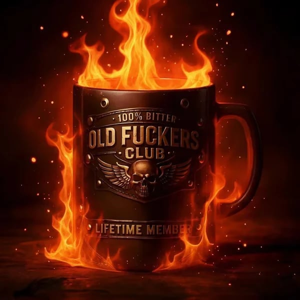 ☕ OLD FUCKERS CLUB Mug - 100% Bitter, Always Real. Lifetime Member. 😎💀