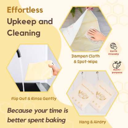 🔥Last Day 49% OFF🍞Wide Zipper Access Cotton & Beeswax Bread Bags for Sourdough