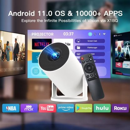 🎥✨Portable 2.4G/5G Wifi Smart Projector – 4K Home Cinema & Game 1080P HD Projector
