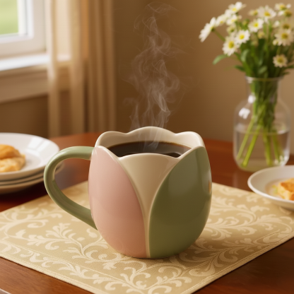 🌻Elegant Flower Mug☕