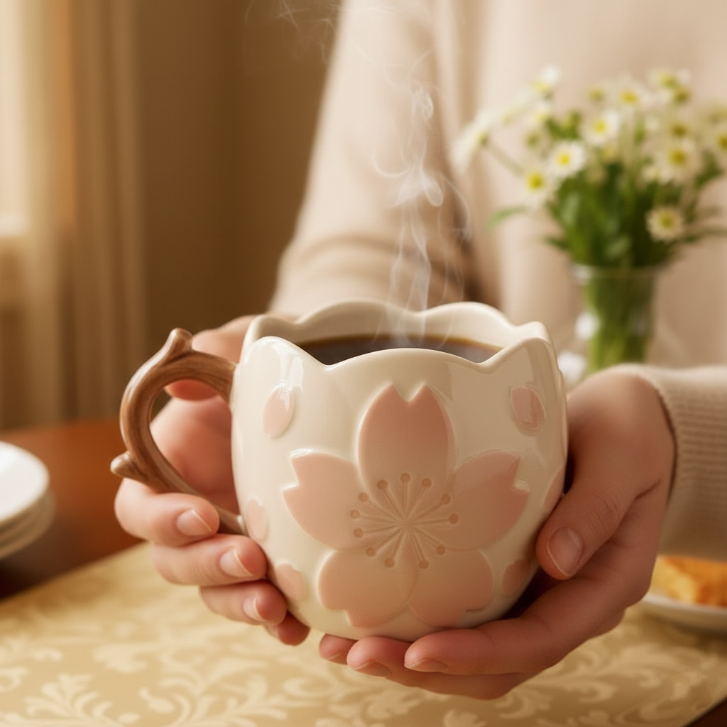 🌻Elegant Flower Mug☕
