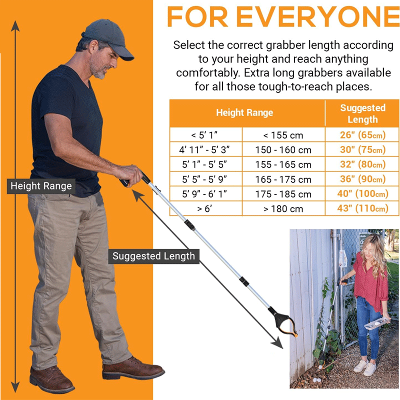 43" Foldable Grabber Reacher Tool for Seniors