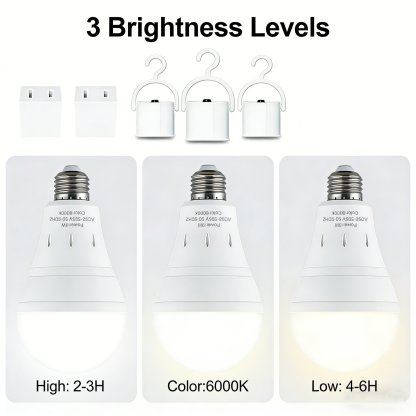 3-Pack / 6-Pack Rechargeable Emergency Light Bulbs 💡