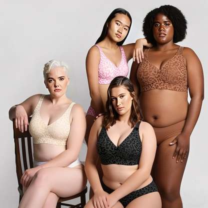 🏆Super Firming Leopard Print Jelly  Bra | Women Wirefree Bras 👍No More Sagging Breasts