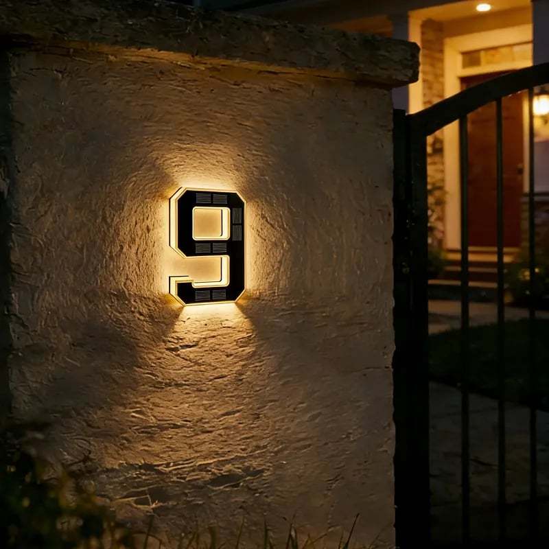 🔥Last Day 75% OFF🔥Solar Lighted House Numbers LED Numbers, Waterproof for Outside