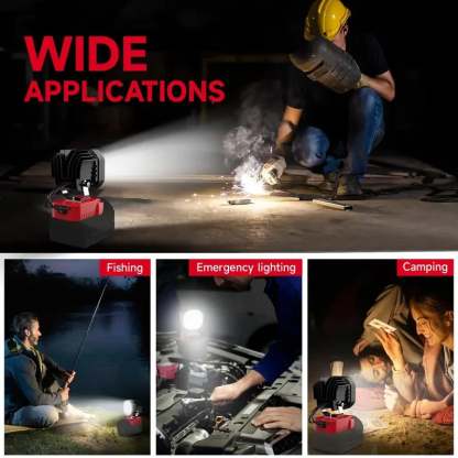 🔥LAST DAY 50% OFF - 🛠️💡LED Work Light Compatible with Milwaukee 18V Battery/Dewalt 18V&20V Battery