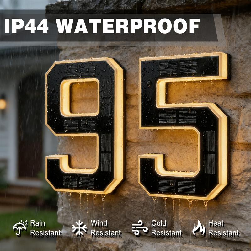 🔥Last Day 75% OFF🔥Solar Lighted House Numbers LED Numbers, Waterproof for Outside