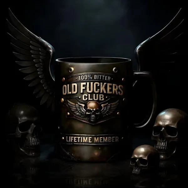 ☕ OLD FUCKERS CLUB Mug - 100% Bitter, Always Real. Lifetime Member. 😎💀