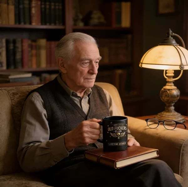 ☕ OLD FUCKERS CLUB Mug - 100% Bitter, Always Real. Lifetime Member. 😎💀