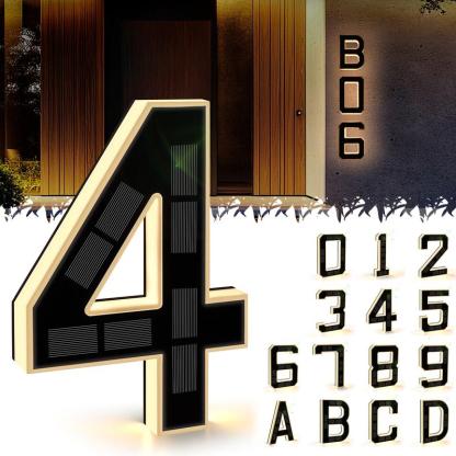 🔥Last Day 75% OFF🔥Solar Lighted House Numbers LED Numbers, Waterproof for Outside