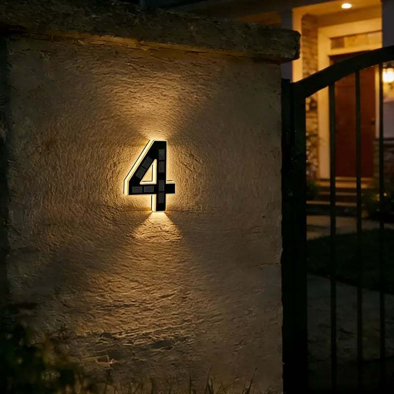 🔥Last Day 75% OFF🔥Solar Lighted House Numbers LED Numbers, Waterproof for Outside