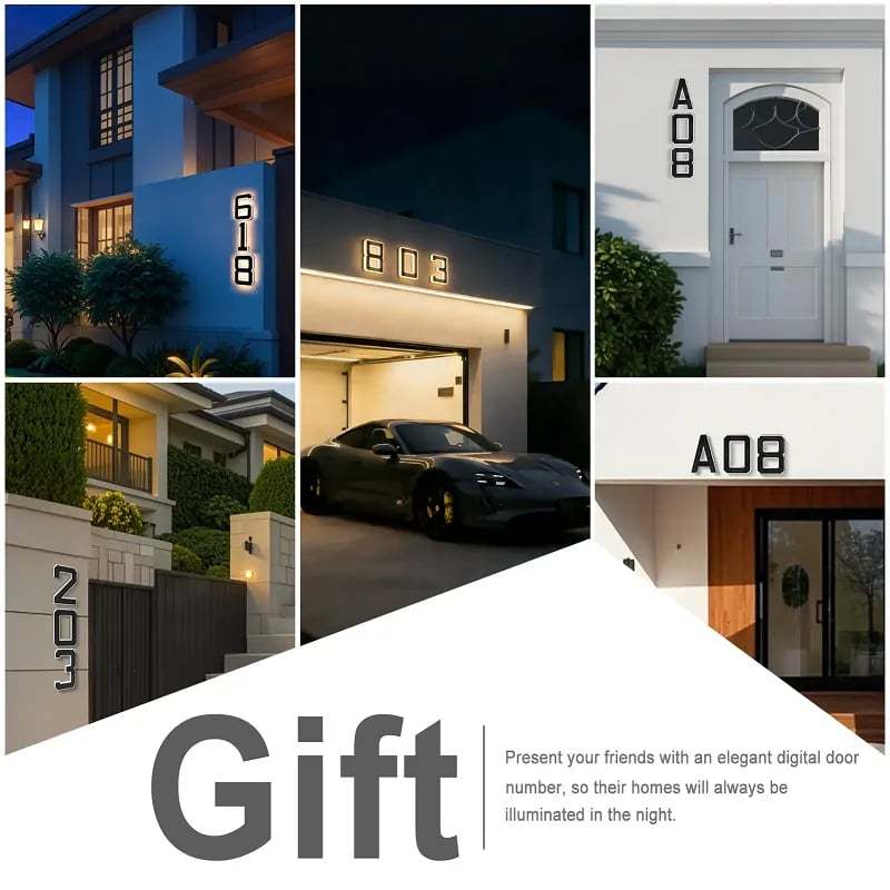 🔥Last Day 75% OFF🔥Solar Lighted House Numbers LED Numbers, Waterproof for Outside