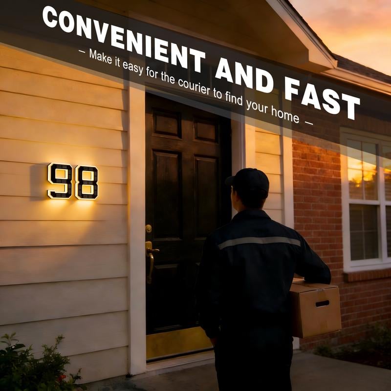 🔥Last Day 75% OFF🔥Solar Lighted House Numbers LED Numbers, Waterproof for Outside