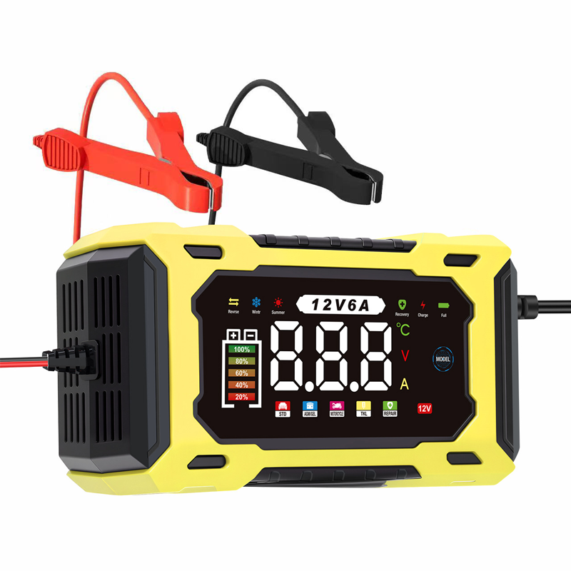 🔋 12V 6A Smart Car Battery Charger – Pulse Repair Technology, Auto Maintain & Desulfation 🚗⚡