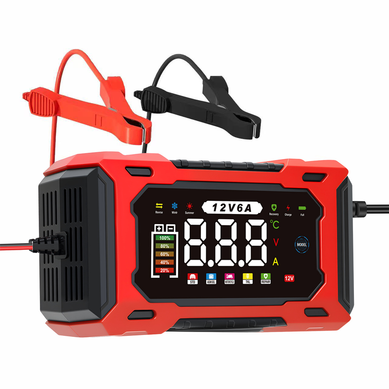 🔋 12V 6A Smart Car Battery Charger – Pulse Repair Technology, Auto Maintain & Desulfation 🚗⚡