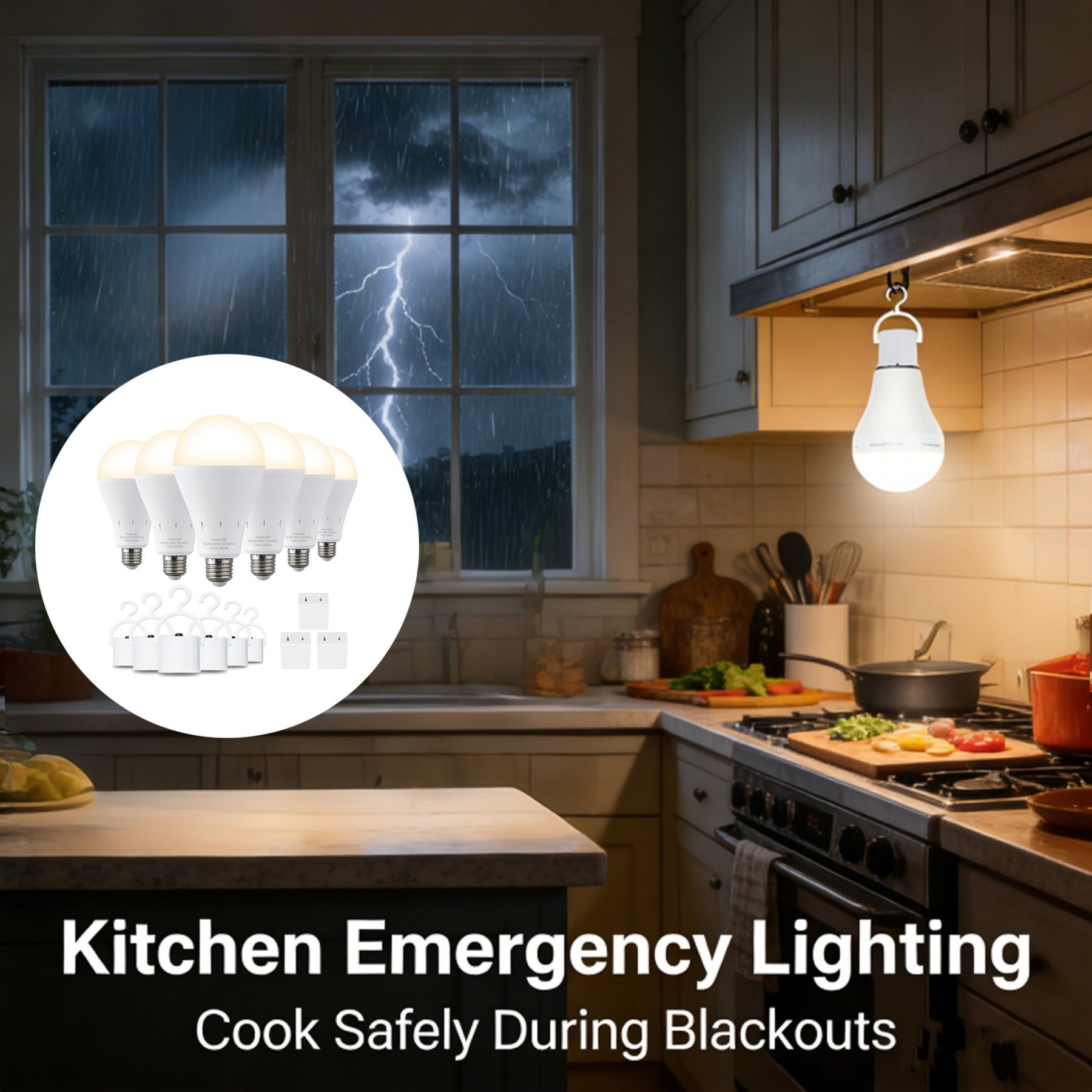 3-Pack / 6-Pack Rechargeable Emergency Light Bulbs 💡