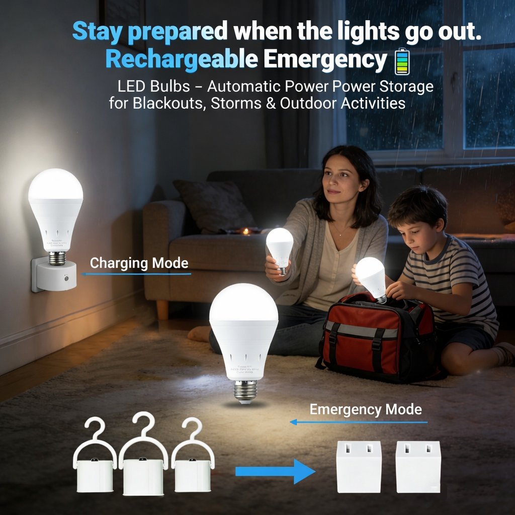 3-Pack / 6-Pack Rechargeable Emergency Light Bulbs 💡