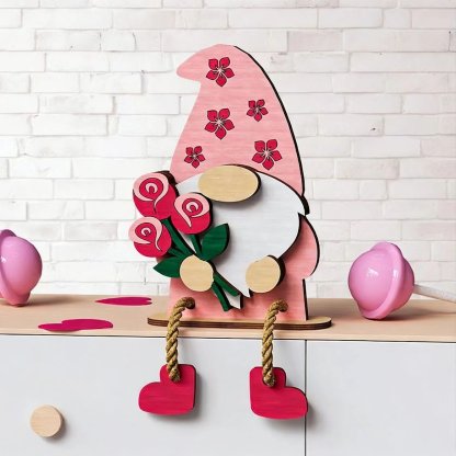💖Romantic Valentine’s Day Wooden Gnome Ornament
