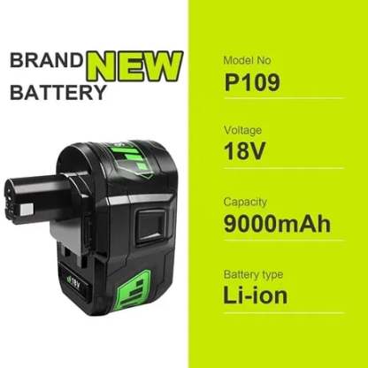 8000MAh Replacement Ryobi 18V Batteries