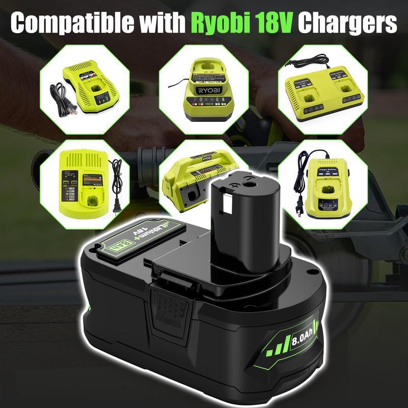 8000MAh Replacement Ryobi 18V Batteries