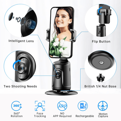🔥LAST DAY 49% OFF🔥 - Smart AI Facial Recognition Phone Tripod🤳