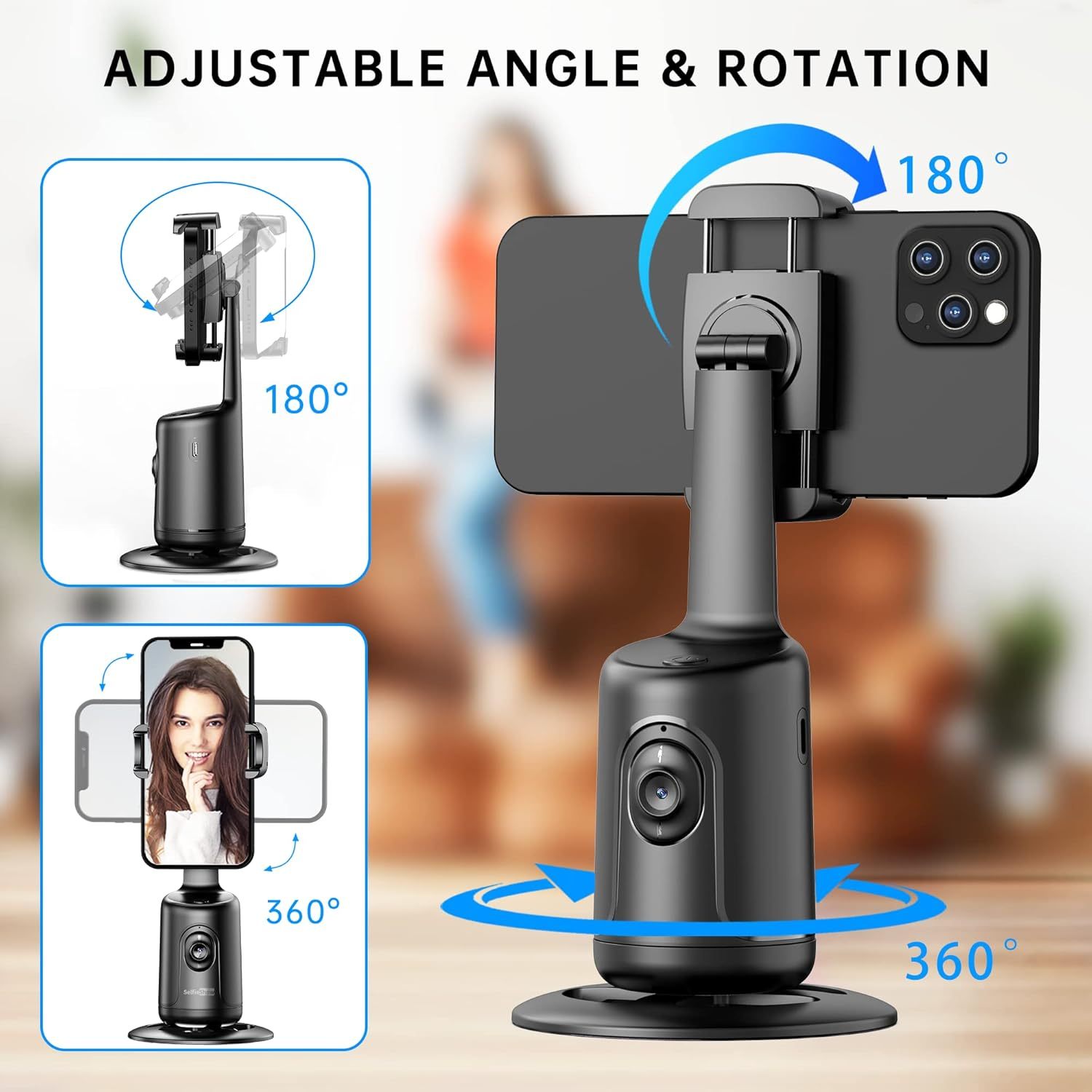 🔥LAST DAY 49% OFF🔥 - Smart AI Facial Recognition Phone Tripod🤳