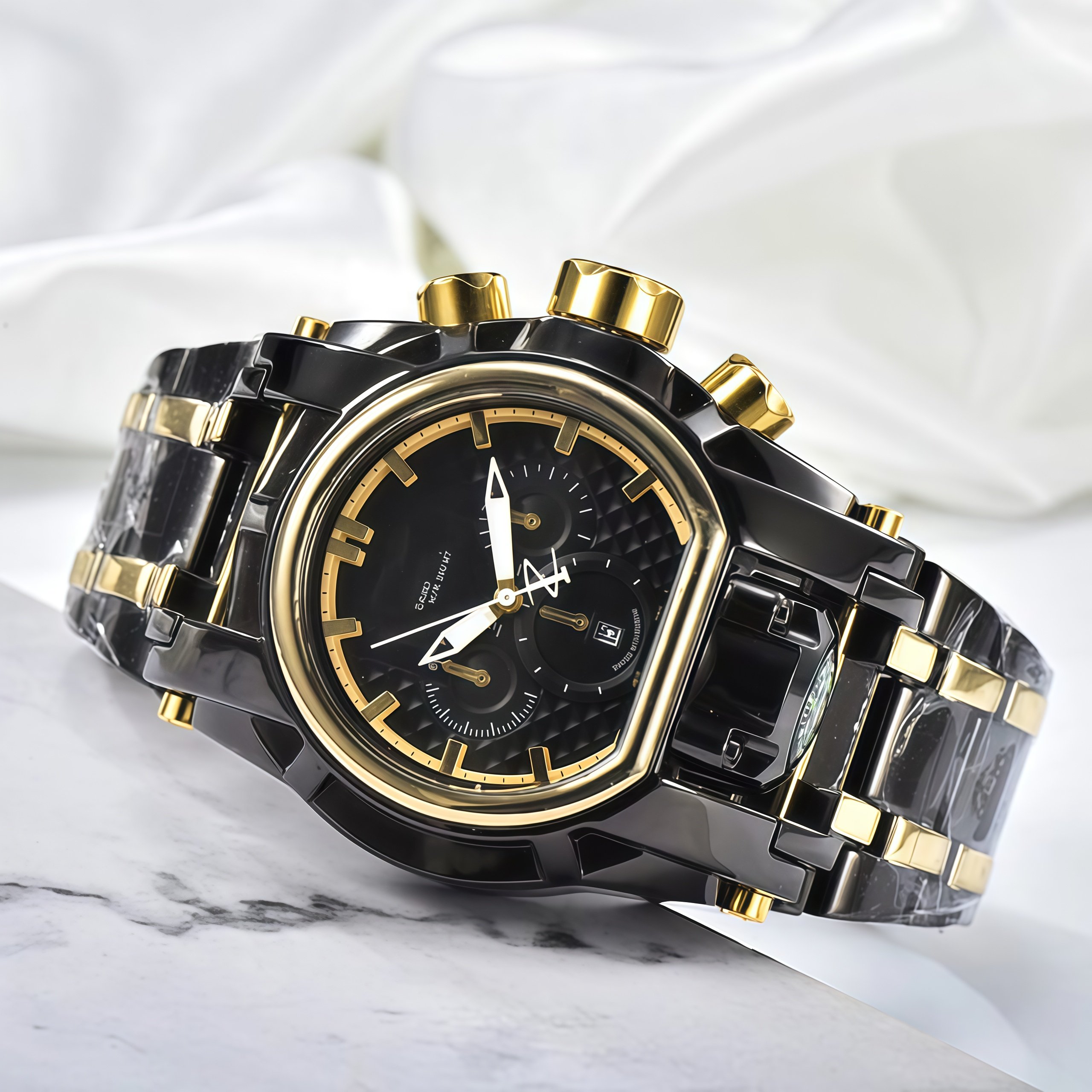 Large dial compass sports watch