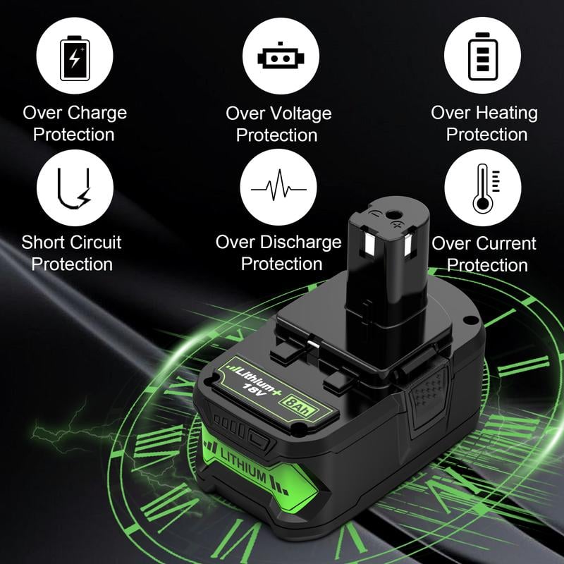 8000MAh Replacement Ryobi 18V Batteries