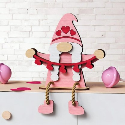💖Romantic Valentine’s Day Wooden Gnome Ornament