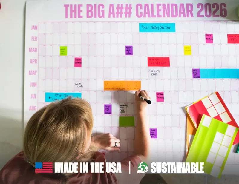 📅The Big A## 2026 Wall Calendar - Flexible Dry-Erase Material ✍️Design Your Amazing Year!🏃