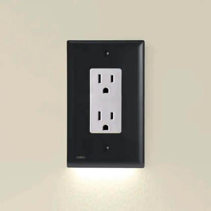 Outlet Cover with Integrated LED Night Light