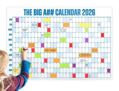 📅The Big A## 2026 Wall Calendar - Flexible Dry-Erase Material ✍️Design Your Amazing Year!🏃
