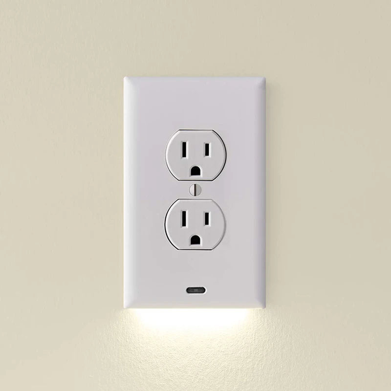 Outlet Cover with Integrated LED Night Light