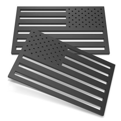 🔥Last Day 49% OFF - 3D All-Black American Flag Emblem Decal