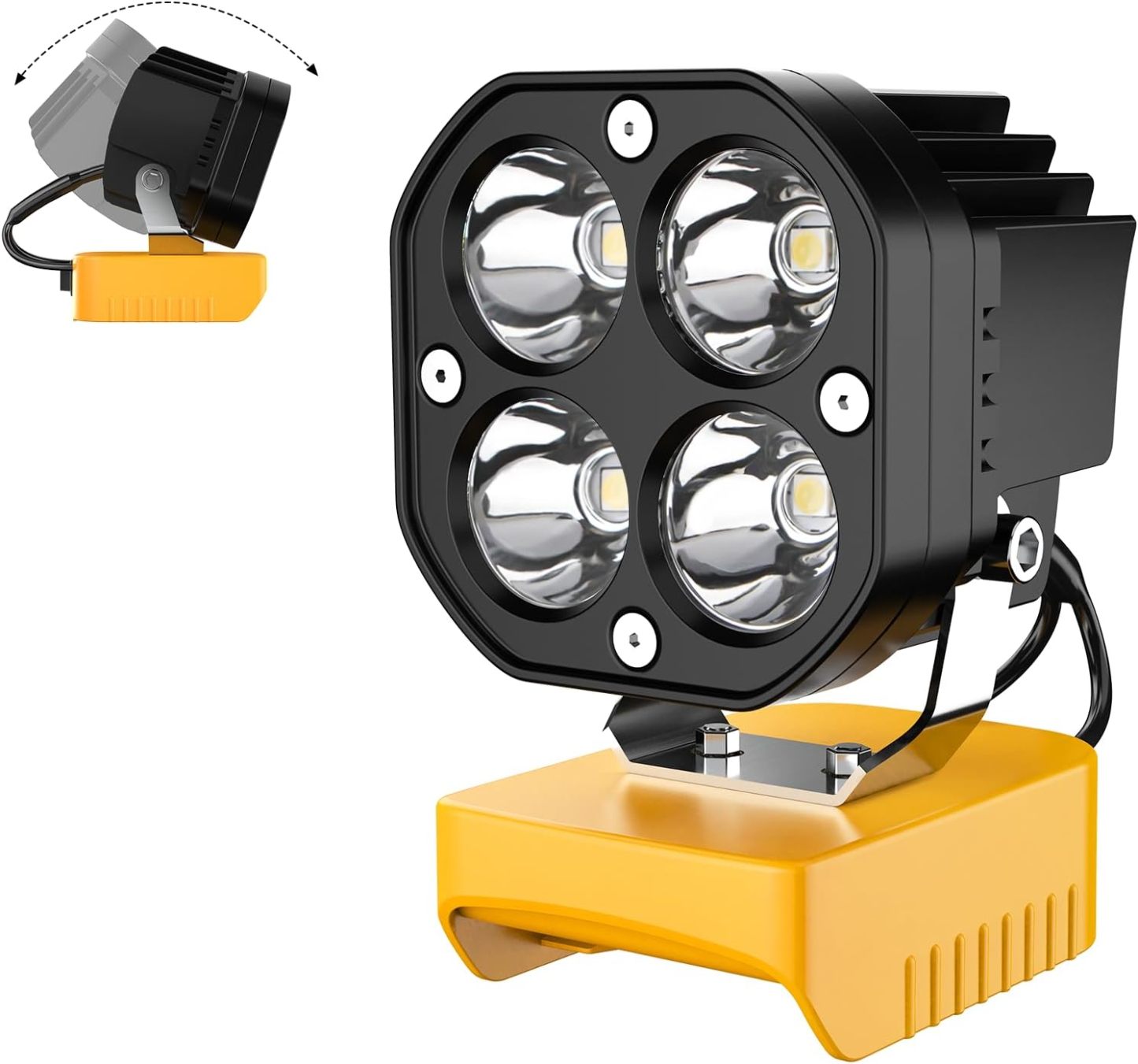 🔥LAST DAY 50% OFF - 🛠️💡LED Work Light Compatible with Milwaukee 18V Battery/Dewalt 18V&20V Battery