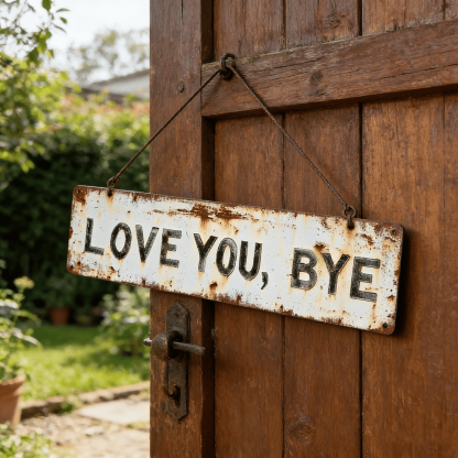 🔥LAST DAY 50% OFF❤️LOVE YOU, BYE – Vintage Wall Sign