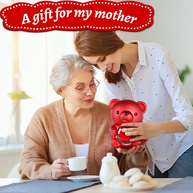 2026 Hug Bear Flip Surprise Rose Jewelry Box