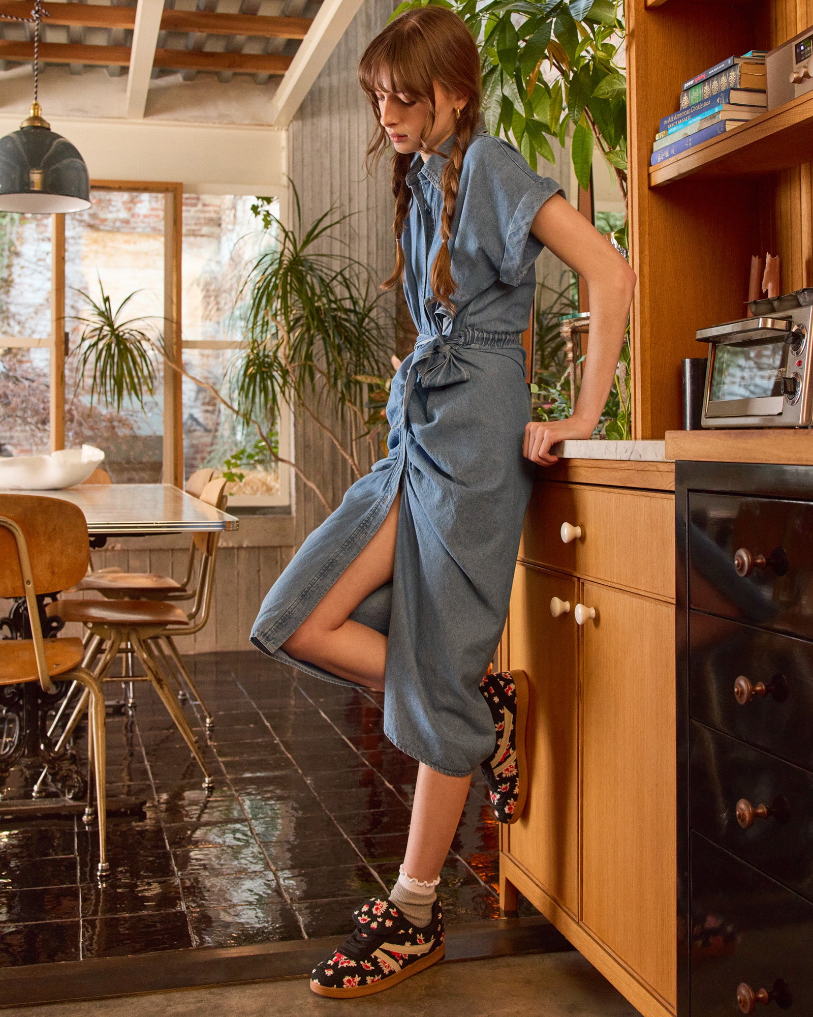 TORI DENIM DRESS-Cool A Warm