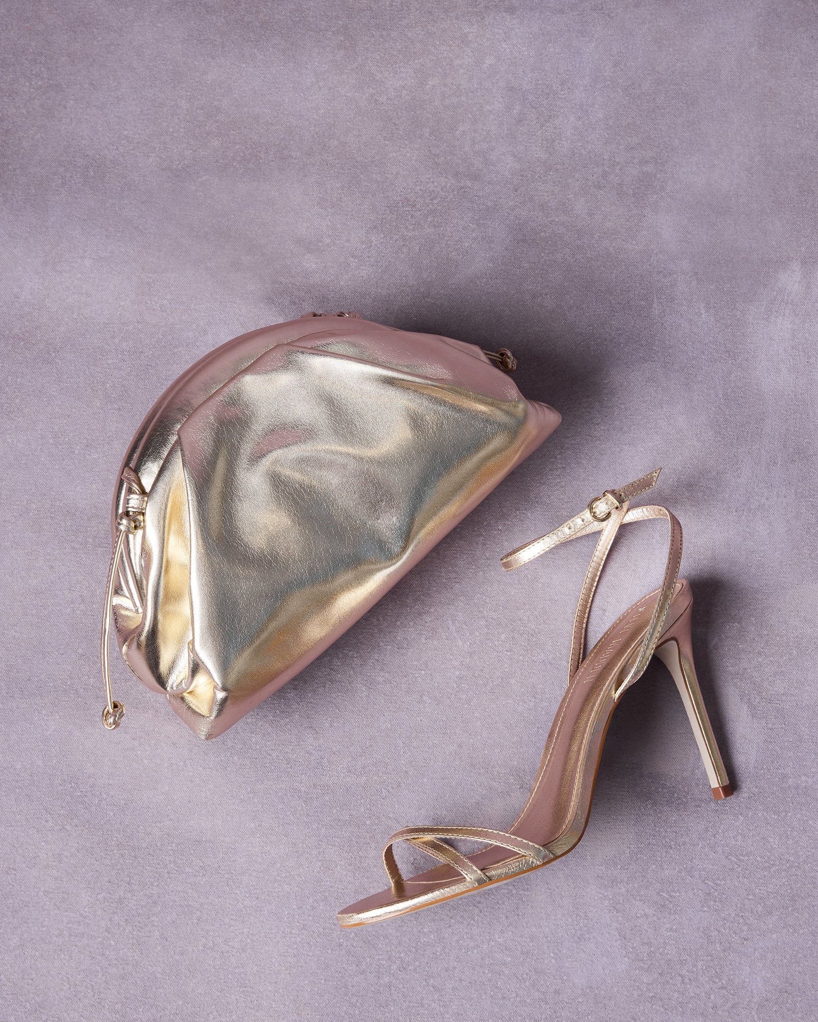 JYPSEY HEEL AND HAILEE BAG GOLD BUNDLE-Cool A Warm