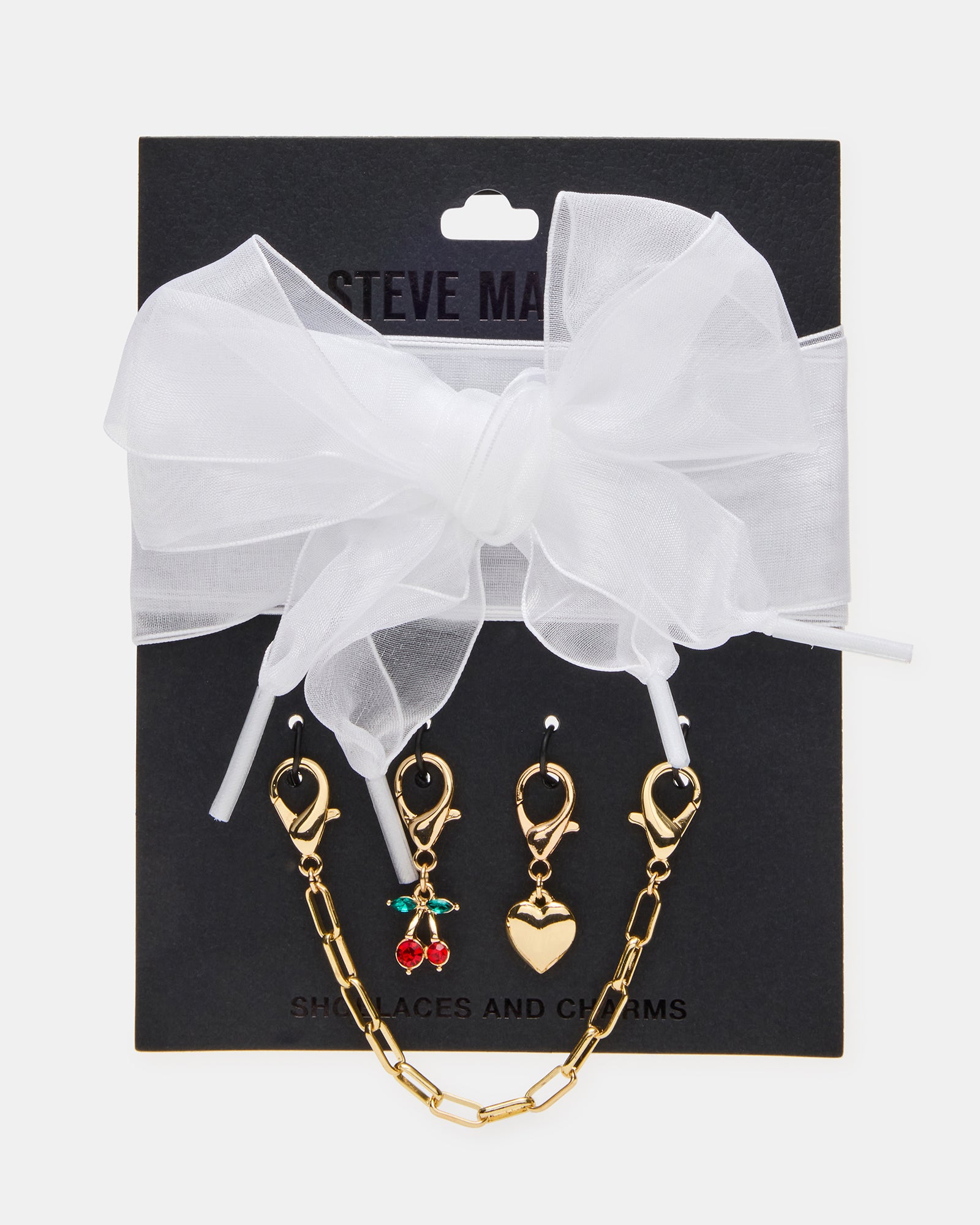 SHOE LACES AND CHARMS WHITE-Cool A Warm