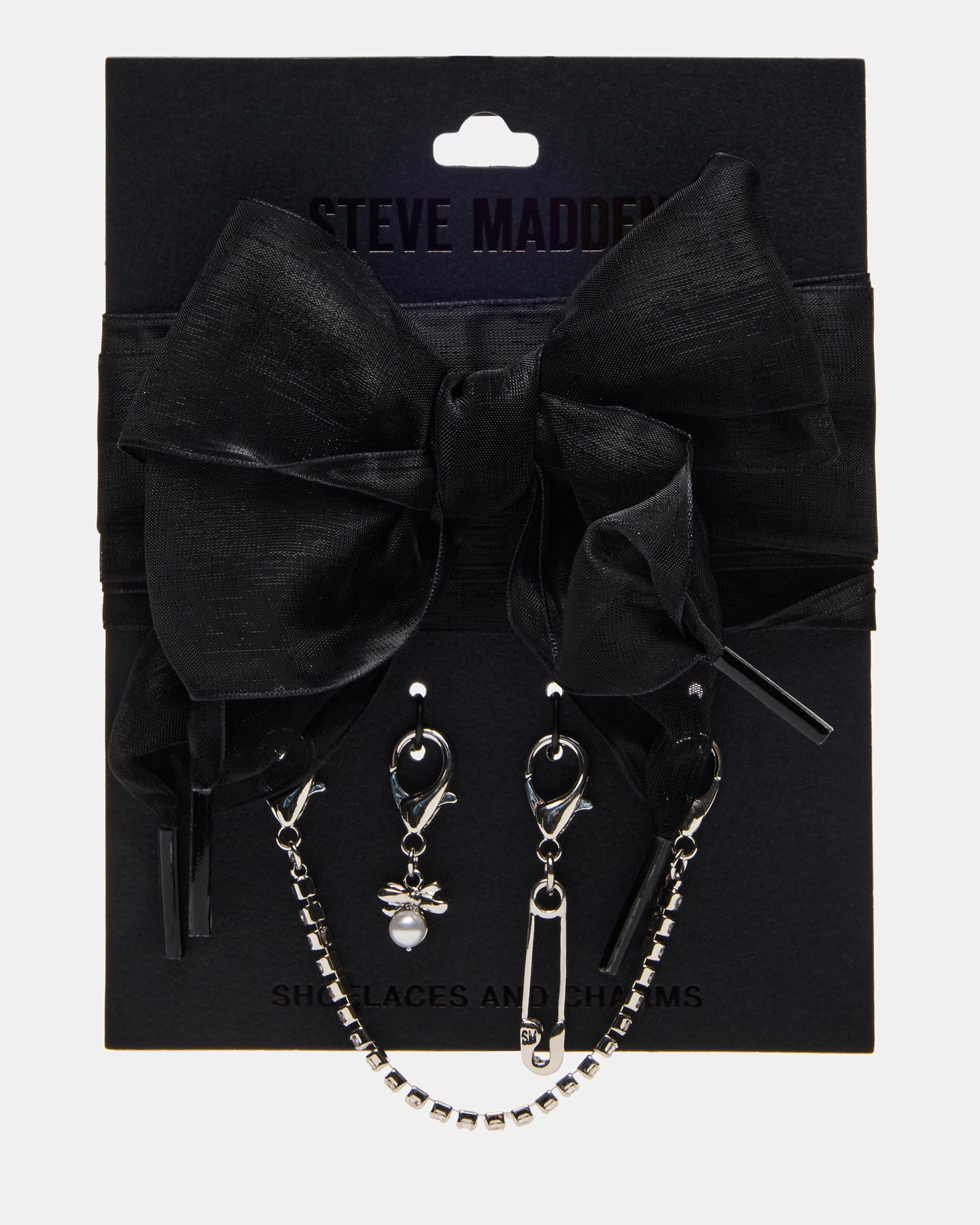 SHOE LACES AND CHARMS BLACK-Cool A Warm